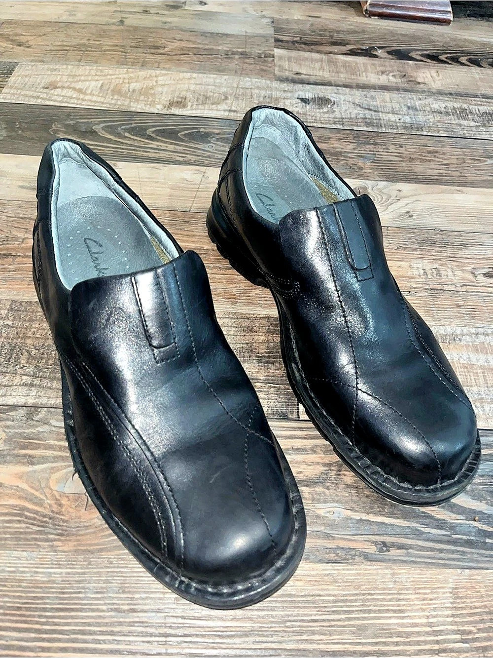 Clark’s Black Leather Dress Shoes-Men’s 10